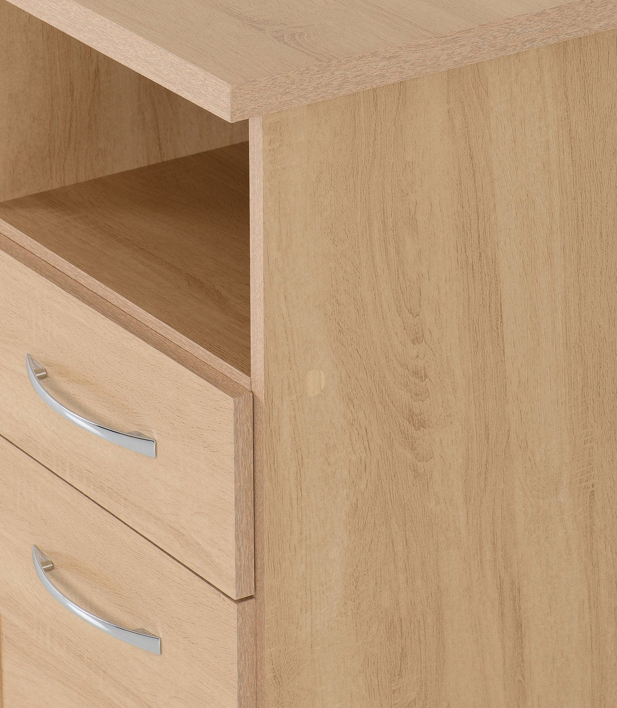 Nevada 2 Drawer Bedside - Sonoma Oak Effect