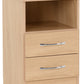 Nevada 2 Drawer Bedside - Sonoma Oak Effect