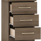 Nevada 3 Drawer Bedside - Rustic Oak Effect