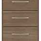 Nevada 3 Drawer Bedside - Rustic Oak Effect