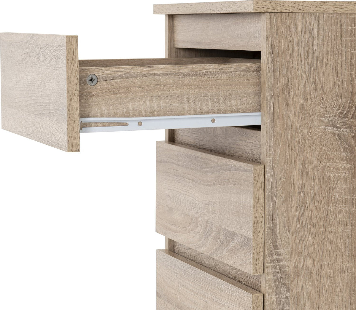 Malvern 3 Drawer Bedside - Sonoma Oak Effect
