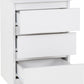 Malvern 3 Drawer Bedside - White