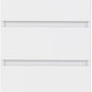Malvern 3 Drawer Bedside - White