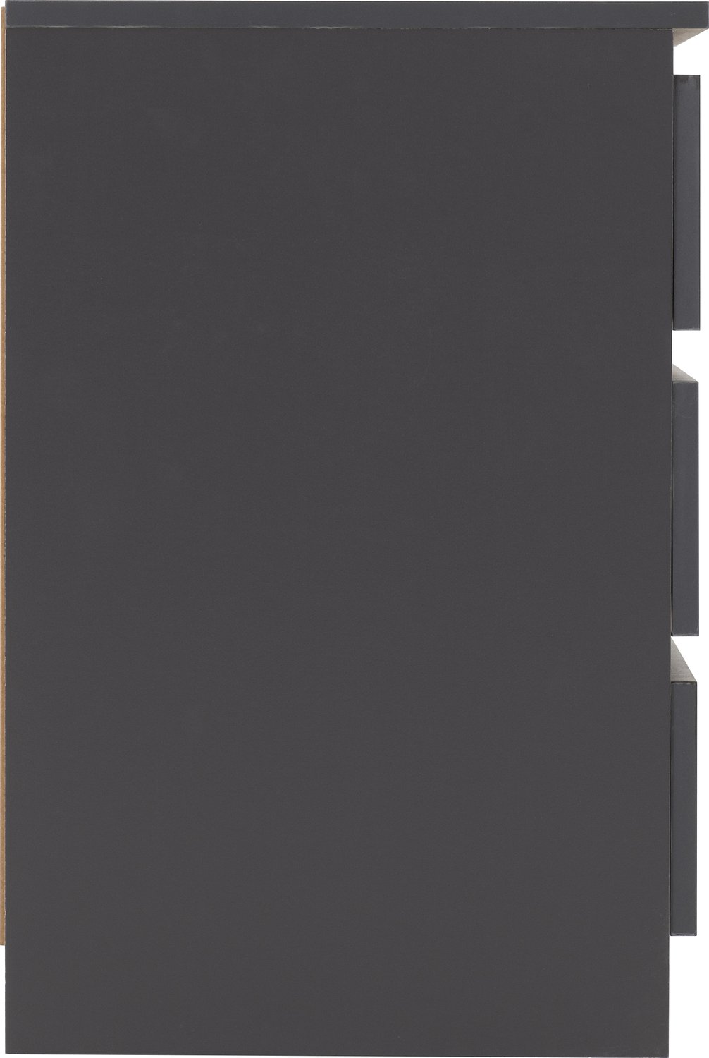Malvern 3 Drawer Bedside - Grey