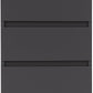 Malvern 3 Drawer Bedside - Grey