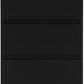 Malvern 3 Drawer Bedside - Black