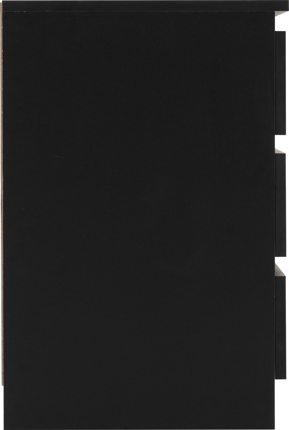 Malvern 3 Drawer Bedside - Black