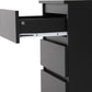 Malvern 3 Drawer Bedside - Black