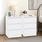 Malvern 3 Drawer Bedside (Pair) - White