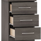 Nevada 3 Drawer Bedside - Black Wood Grain