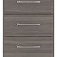Nevada 3 Drawer Bedside - Black Wood Grain