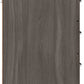 Nevada 3 Drawer Bedside - Black Wood Grain