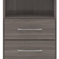 Nevada 2 Drawer Bedside - Black Wood Grain