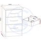 Nevada 3 Drawer Bedside - 3D Effect Grey