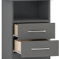 Nevada 2 Drawer Bedside - 3D Effect Grey