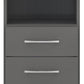 Nevada 2 Drawer Bedside - 3D Effect Grey