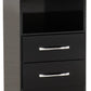 Nevada 2 Drawer Bedside - Black Gloss