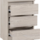 Malvern 3 Drawer Bedside - Urban Snow