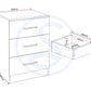 Dakota 3 Drawer Bedside - Oak Effect