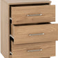 Dakota 3 Drawer Bedside - Oak Effect
