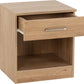 Dakota 1 Drawer Bedside - Oak Effect