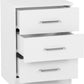 Dakota 3 Drawer Bedside - White