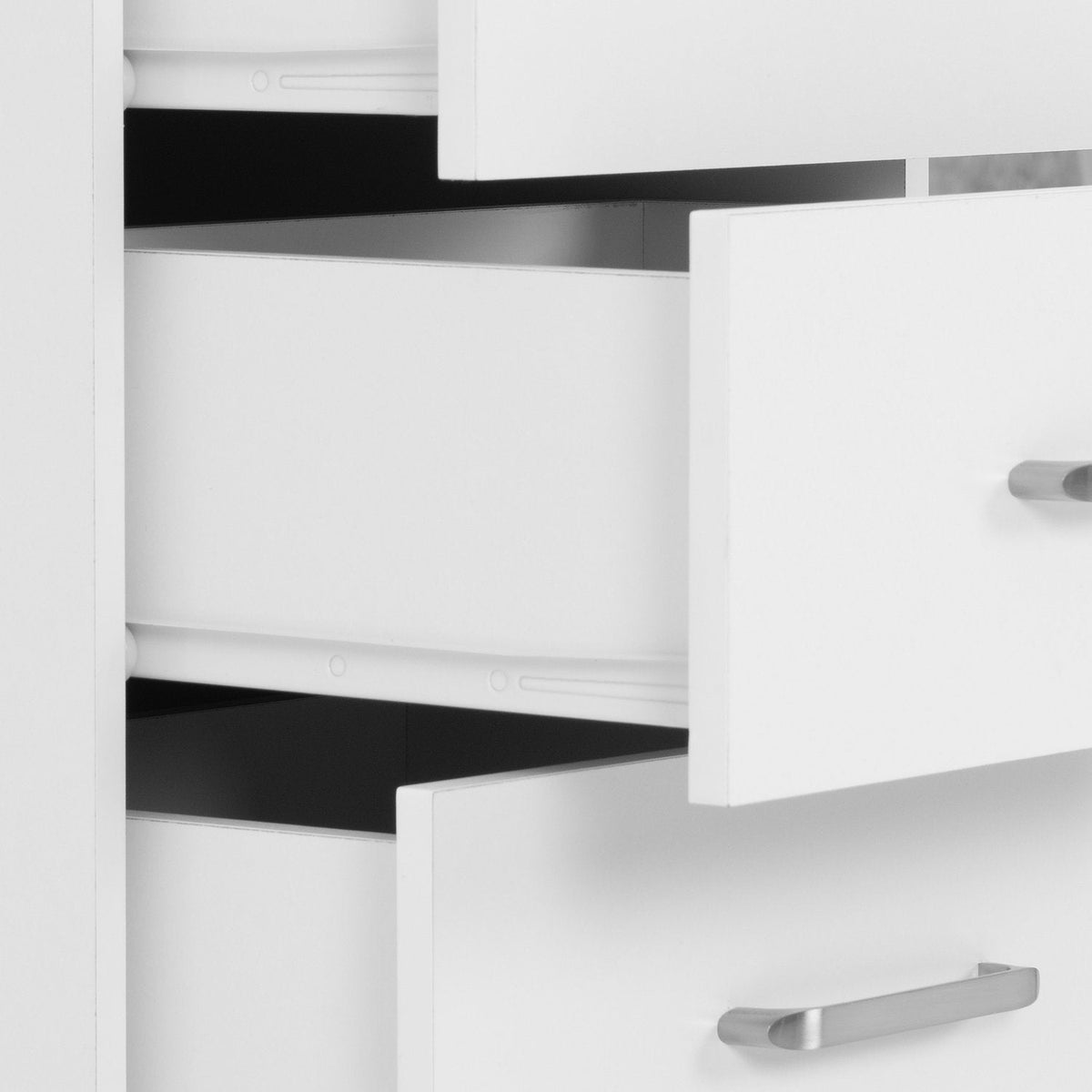 Dakota 3 Drawer Bedside - White