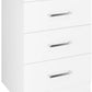Dakota 3 Drawer Bedside - White