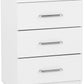 Dakota 3 Drawer Bedside - White