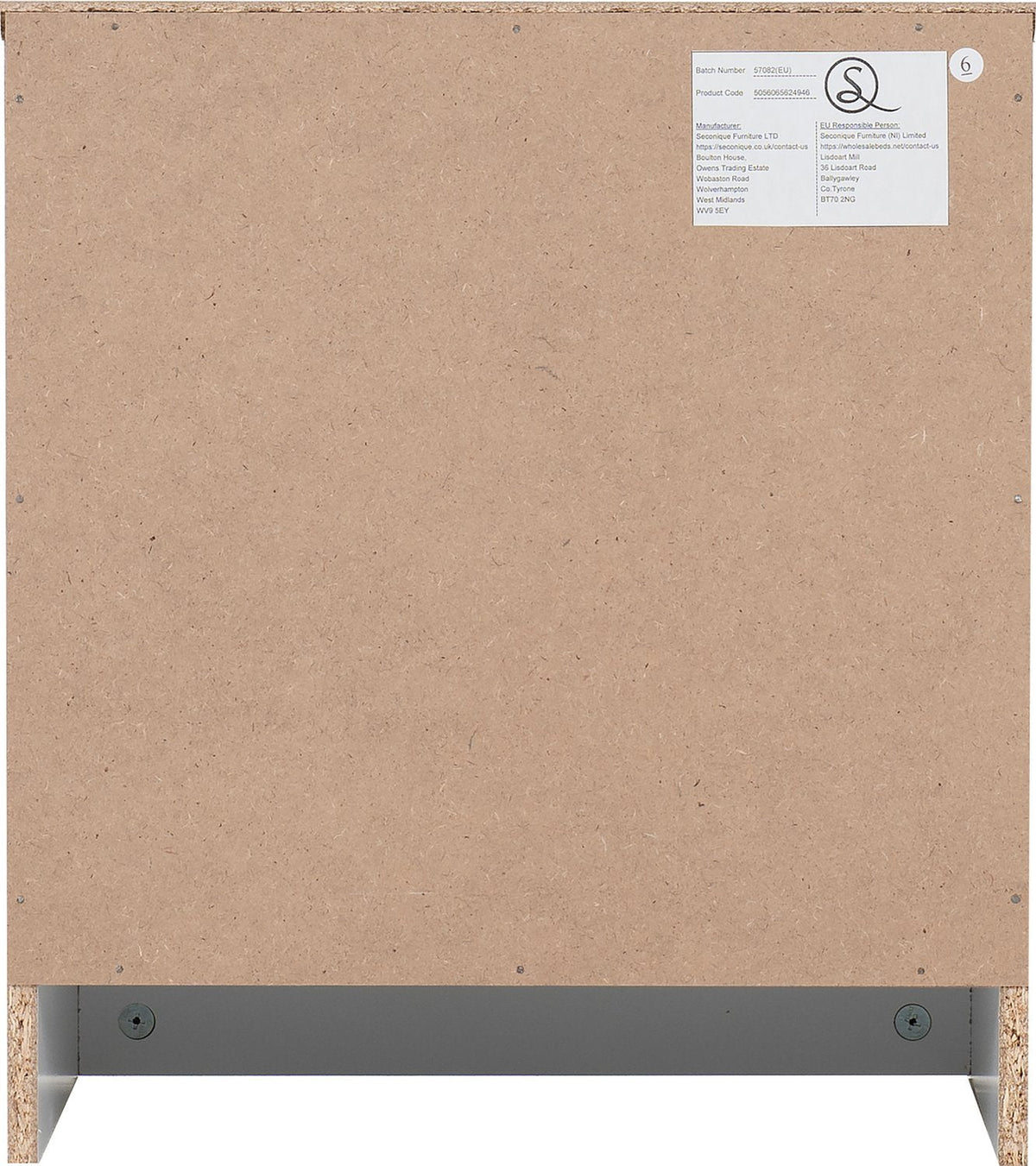 Dakota 1 Drawer Bedside - White
