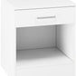 Dakota 1 Drawer Bedside - White