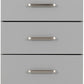Dakota 3 Drawer Bedside - Light Grey