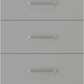 Dakota 3 Drawer Bedside - Light Grey