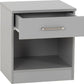 Dakota 1 Drawer Bedside - Light Grey
