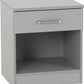 Dakota 1 Drawer Bedside - Light Grey
