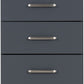 Dakota 3 Drawer Bedside - Dark Grey