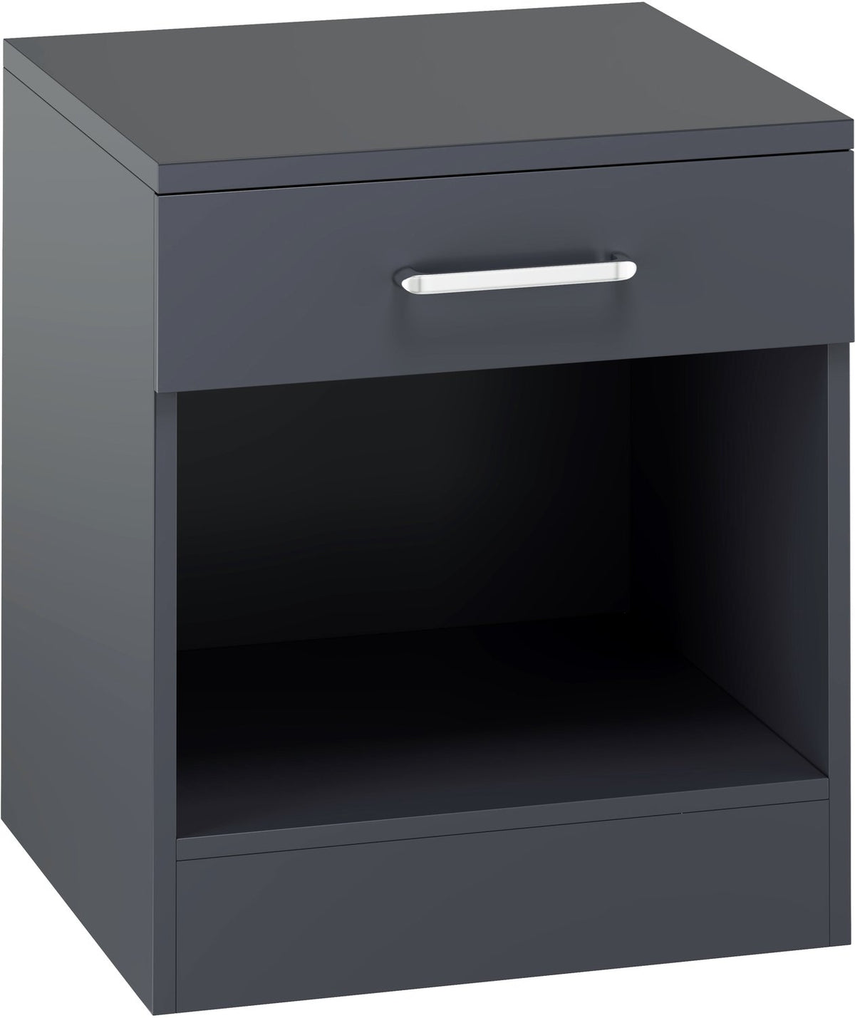 Dakota 1 Drawer Bedside - Dark Grey