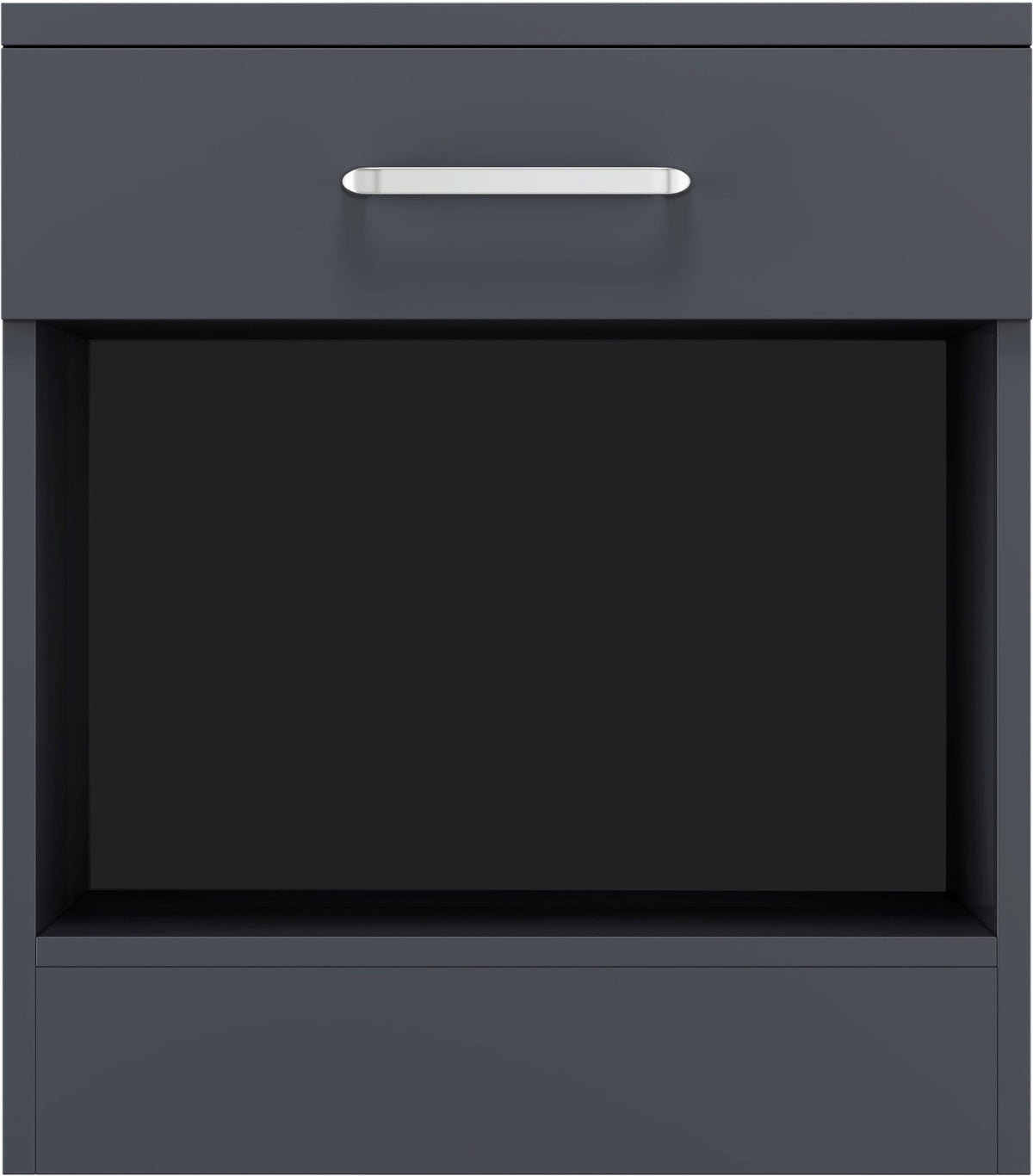 Dakota 1 Drawer Bedside - Dark Grey
