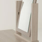 Nevada 4 Drawer Dressing Table Set - Oyster Gloss/Light Oak Effect Veneer