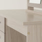 Nevada 4 Drawer Dressing Table Set - Oyster Gloss/Light Oak Effect Veneer