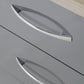 Nevada 4 Drawer Dressing Table Set - Grey Gloss/Light Oak Effect Veneer