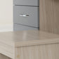 Nevada 4 Drawer Dressing Table Set - Grey Gloss/Light Oak Effect Veneer