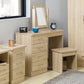 Nevada 4 Drawer Dressing Table Set - Sonoma Oak Effect
