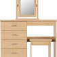 Nevada 4 Drawer Dressing Table Set - Sonoma Oak Effect