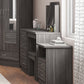 Nevada 4 Drawer Dressing Table Set - Black Wood Grain
