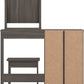 Nevada 4 Drawer Dressing Table Set - Black Wood Grain