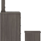 Nevada 4 Drawer Dressing Table Set - Black Wood Grain