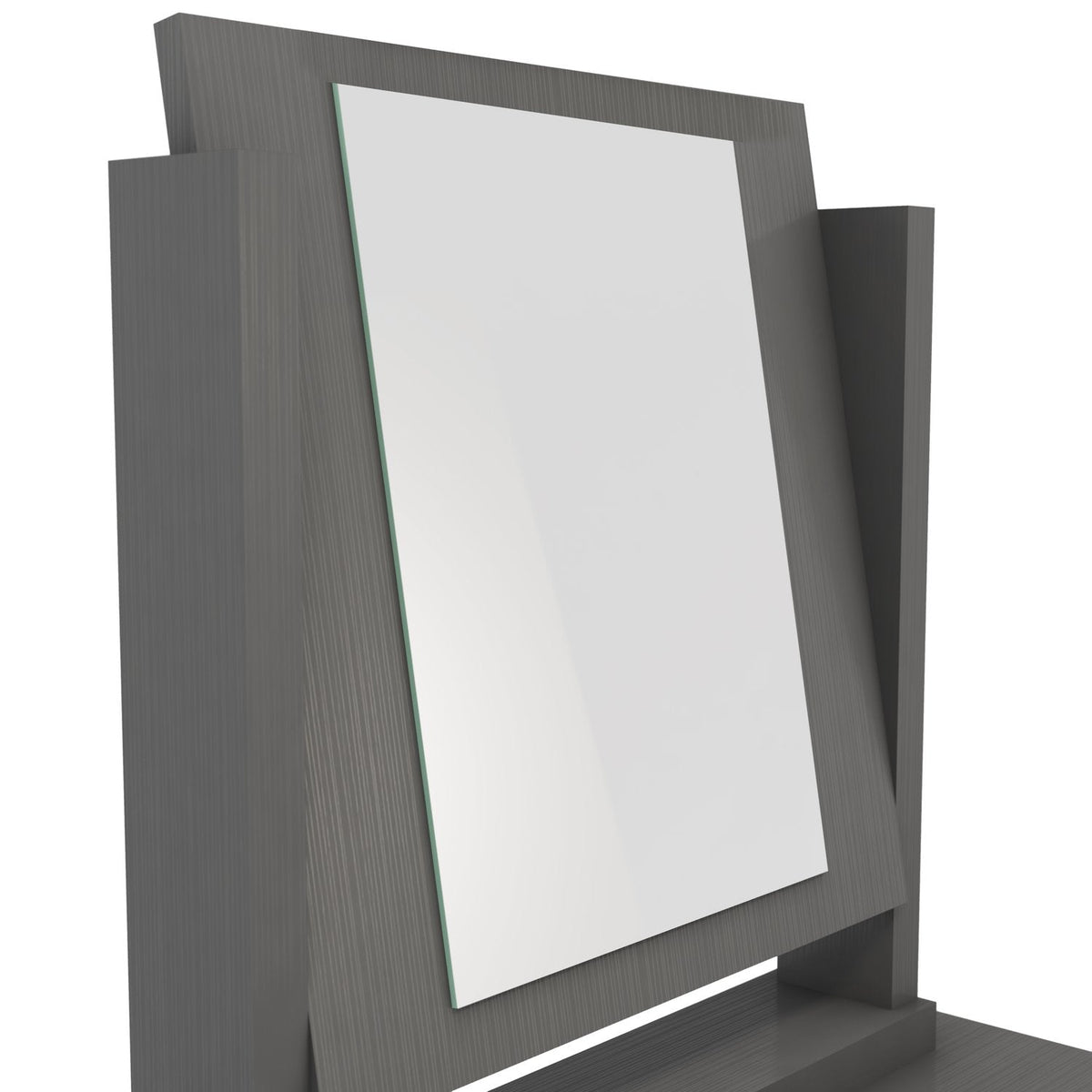 Nevada 4 Drawer Dressing Table Set - 3D Effect Grey