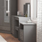 Nevada 4 Drawer Dressing Table Set - 3D Effect Grey