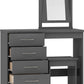 Nevada 4 Drawer Dressing Table Set - 3D Effect Grey